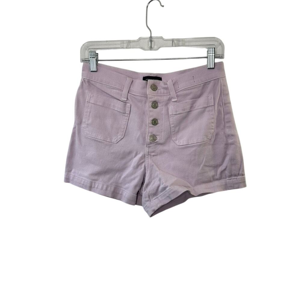 J.CREW High-Rise Pink Garment-Dyed Japanese Denim Shorts Patch Pockets 26  4